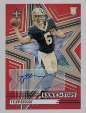 TYLER SHOUGH 2025 PANINI ROOKIES & STARS SIGNATURES RED RC AUTO #194 **SAINTS**