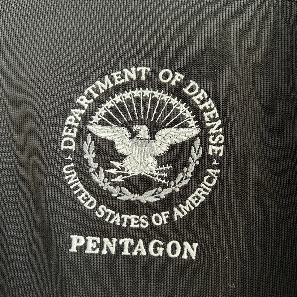 Department Of Defense Pentagon Men’s Sweatshirt 1/4 Zip Up Pullover Black Medium - Image 3 of 4