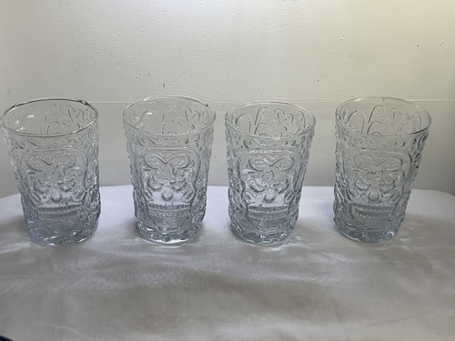 kandy skull crystal clear drinking glassed set of 4 Kalaka Brand