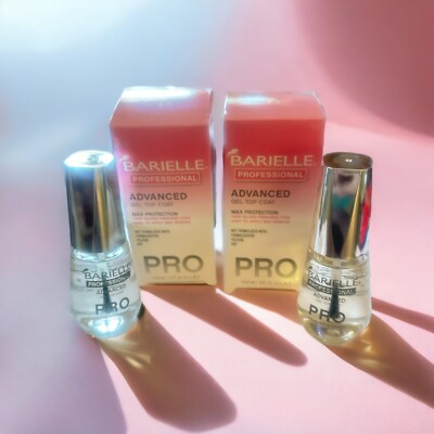 Barielle Professional Advanced Gel Top Coat High Gloss Finishing Max Lot Of 2