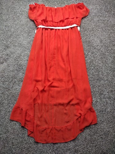 VTG Y2K DEB Strapless Summer Dress Tiered Ruffles Club Cocktail SZ 1X USA - Picture 5 of 8