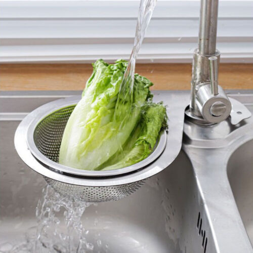 Stainless Steel Swan Sink Strainer Basket Kitchen Faucet Hanging Filter Basket - Picture 8 of 12