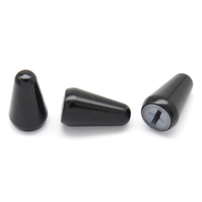 3Pcs Metal Cross Guitar 3 Way 5 Way Pickup Switch Tip Switch Cap Black for ST TL