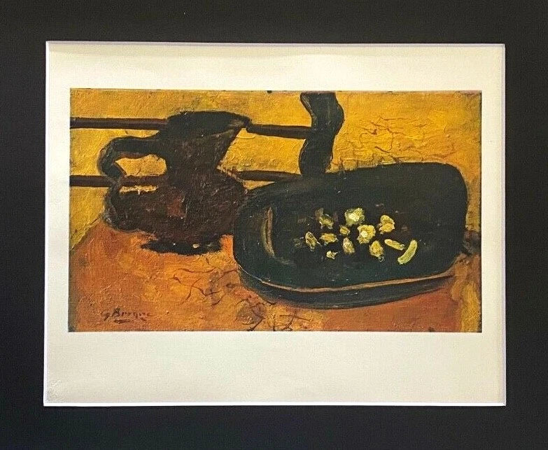 GEORGES BRAQUE + 1948 AWESOME SIGNED PRINT + COA + MATTED 11 X 14 + BUY IT NOW!! - image 2 of 3