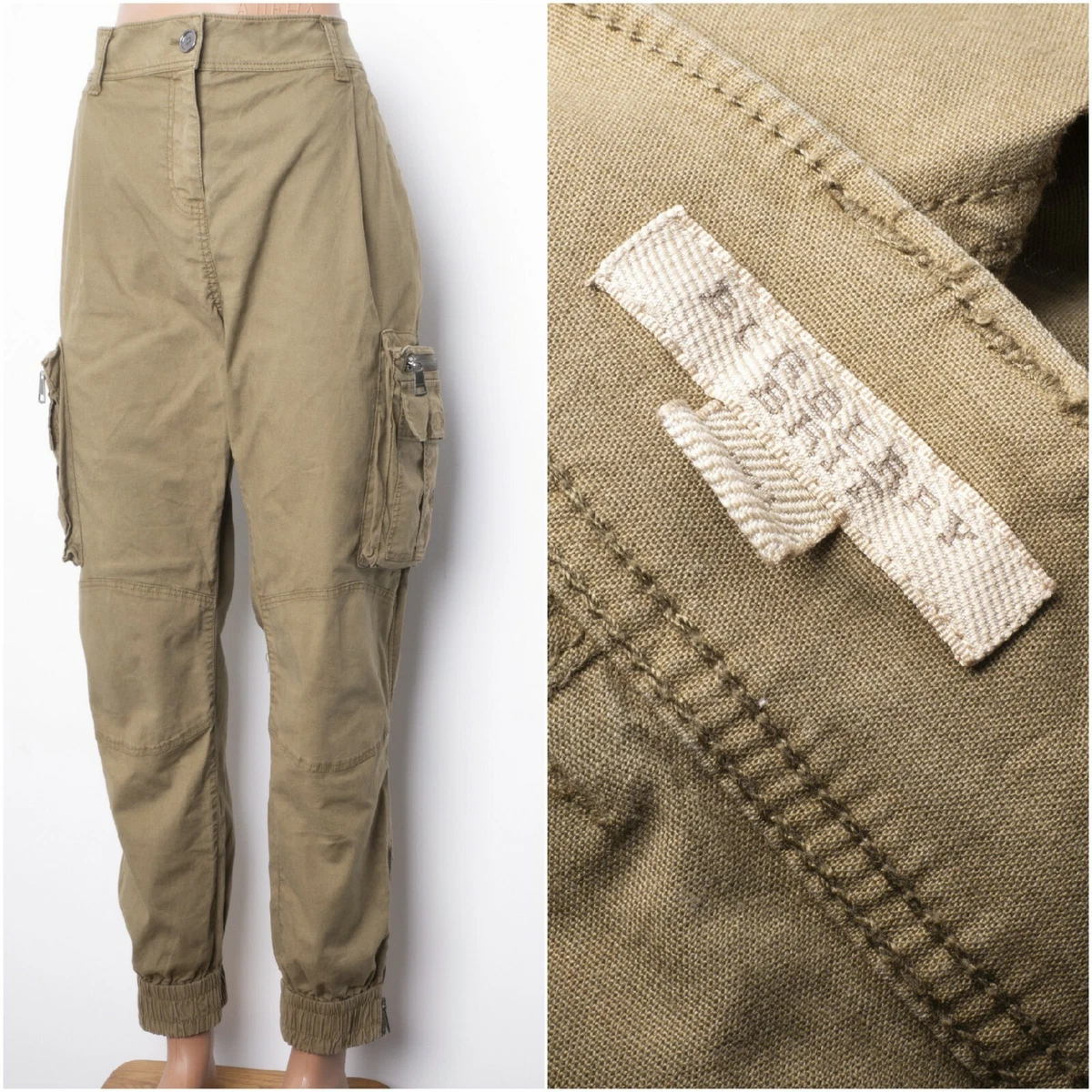 BURBERRY BRIT Womens CARGO Pants Trousers Khaki size 42 / L