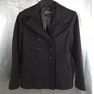 guess long black coat