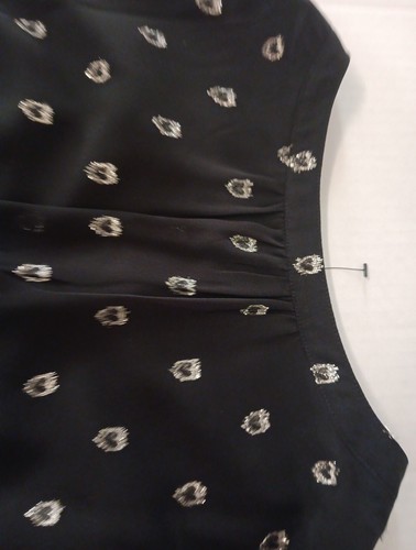 Neu mit Etikett Talbots schwarze Bluse Langarm goldenes Herz Ärmel Gr. 1X Plus. - Bild 10 von 14