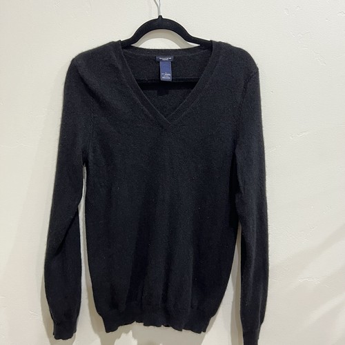 Magaschoni 100% Cashmere Women’s Black V Neck Sweater Size Large