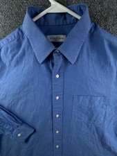VTG Brooks Brothers Makers Button Up Shirt Long Sleeve Blue 17 33 USA Made Adult