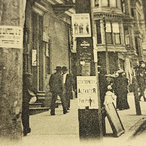 Postal de San Francisco California RPPC West Mcallister St. Fillmore vista callejera - Imagen 6 de 9