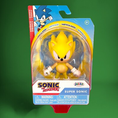 Sonic The Hedgehog Classic Super Sonic 2.5'' Jakks Action Figure 2022 SEGA
