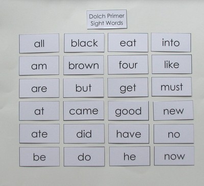 Educational Resource Literacy Learning Dolch Primer Sight Word Flashcards