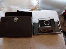 Vintage Polaroid Land Camera Model J66 w/ Cowhide Carrying Case Untested