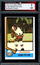 1974-75 OPC O PEE CHEE NHL #195 Denis Potvin HOF RC KSA 7 NM Islanders Rookie