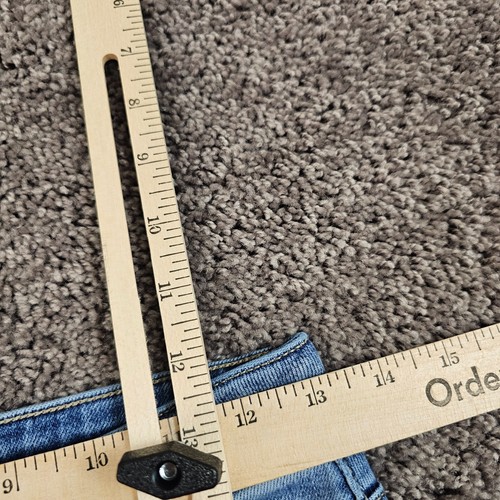 Hidden Jeans Women 27 Straight High Rise Light Wash Frayed Denim Stretch 25x28 - Picture 5 of 13