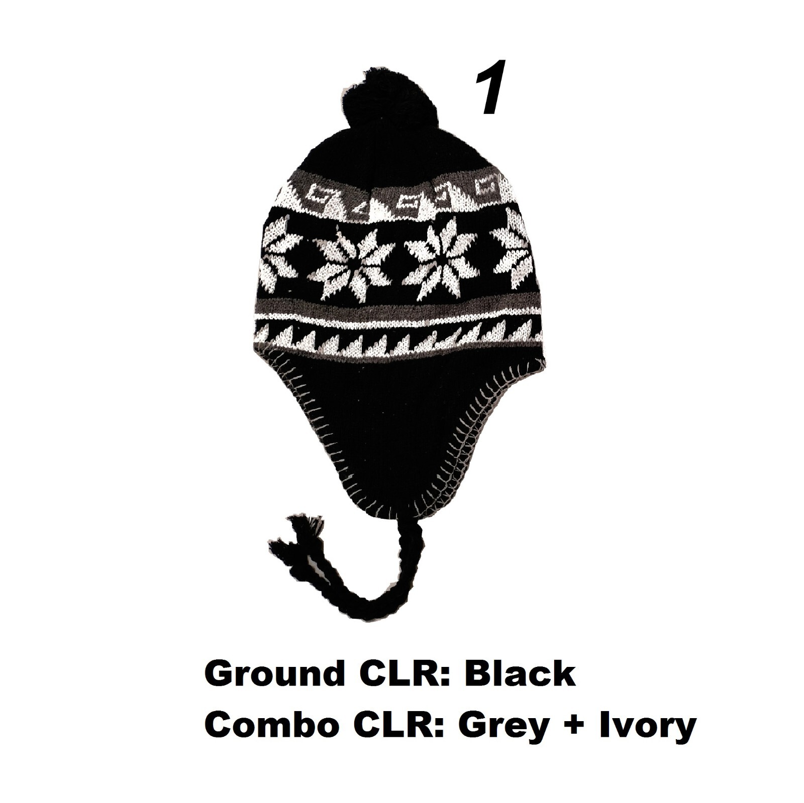Buy 2 Get 1 FREE Winter Peruvian Ear Flap Ski Hat Beanie Cap Snow Flakes Men's