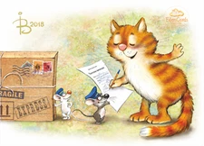 Rina Zenyuk: Blue Cats - Package   Art  Kitty Kitten  Postcard Рина Зенюк Zeniuk