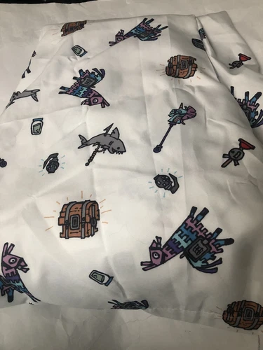 Fortnite Jay Franco & Sons Full Size Flat Sheet Only Kids Bedding Llama Shark