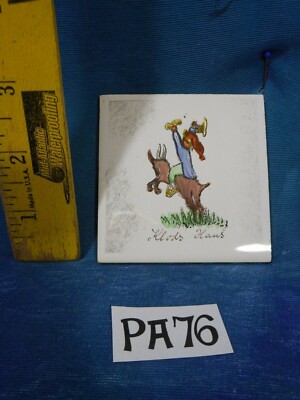 Vintage Denmark B&G? Tile Coaster Clumsy Hans Klods Hans Christian Anderson PA76