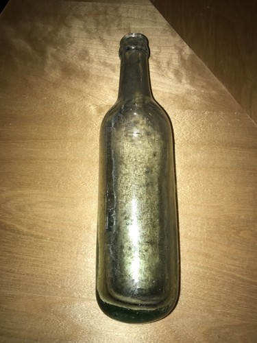 Antique Clear Glass Bottle Rounded Punt Round Bottom Unique Rare Vintage Old - Picture 5 of 5