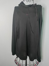 Women's Everyday Plain Black Hoodie