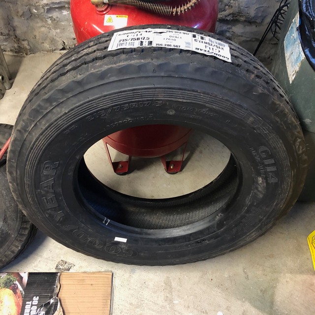 Goodyear 10.00r15 TR Tube Type G114 Trailer Tires on Dayton Rims Set of