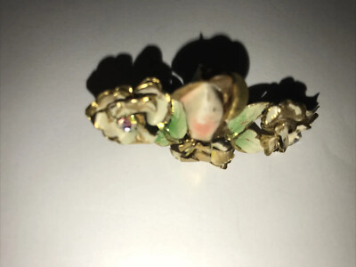 Vintage Austria Brooch - Rhinestone Flower Brooch