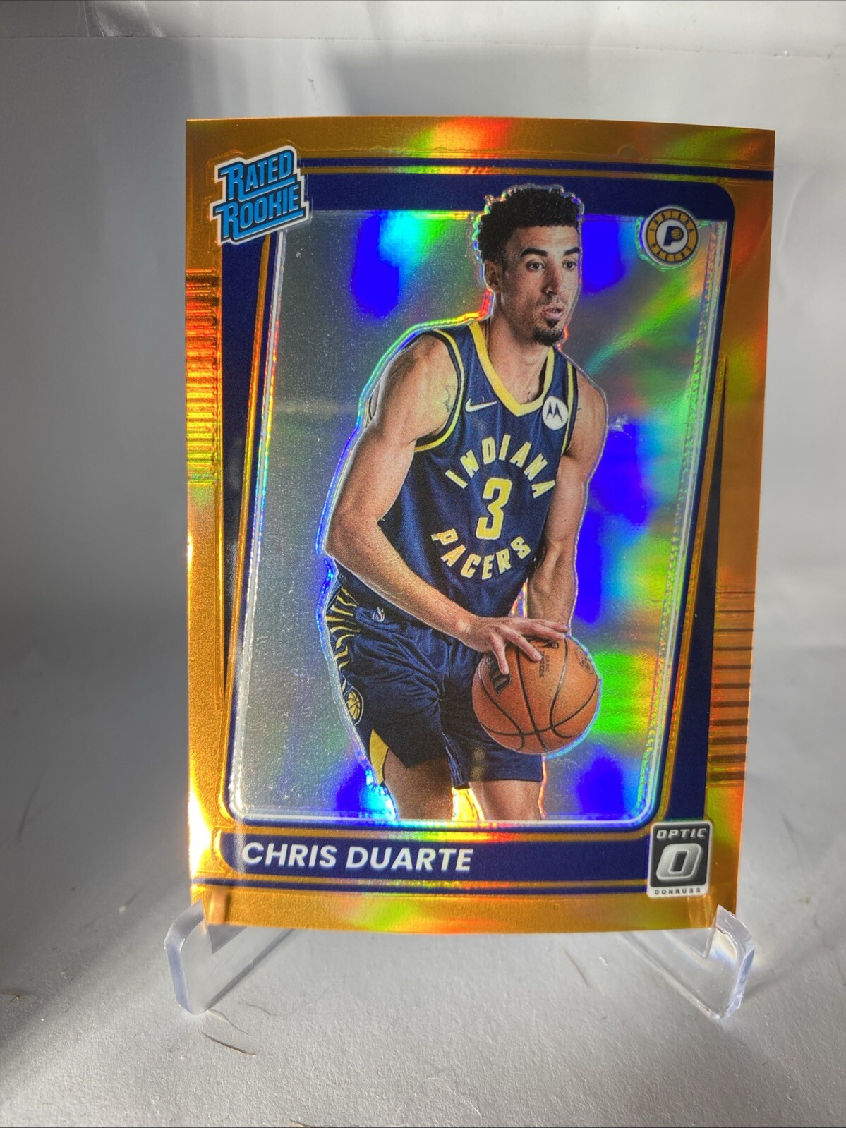 2021-22 Panini Donruss Optic Rated Orange Prizm /199 Chris Duarte #173 Rookie RC