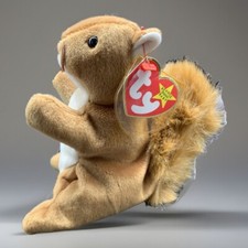 Ty Original Beanie Babies Nuts The Squirrel Tags PVC Pellets 8" Jan 21 1996
