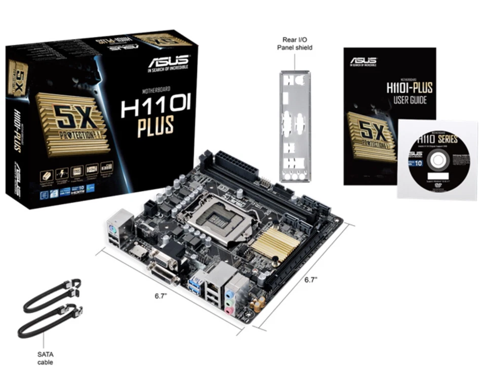 @NEW@ ASUS H110I-PLUS Socket 1151 Motherboard Mini-ITX DDR4 6th 7th GEN READY