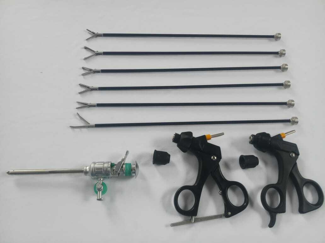 Laparoscopic Trocar Grasper Fenestrated Alligator Inserts With Handle ...