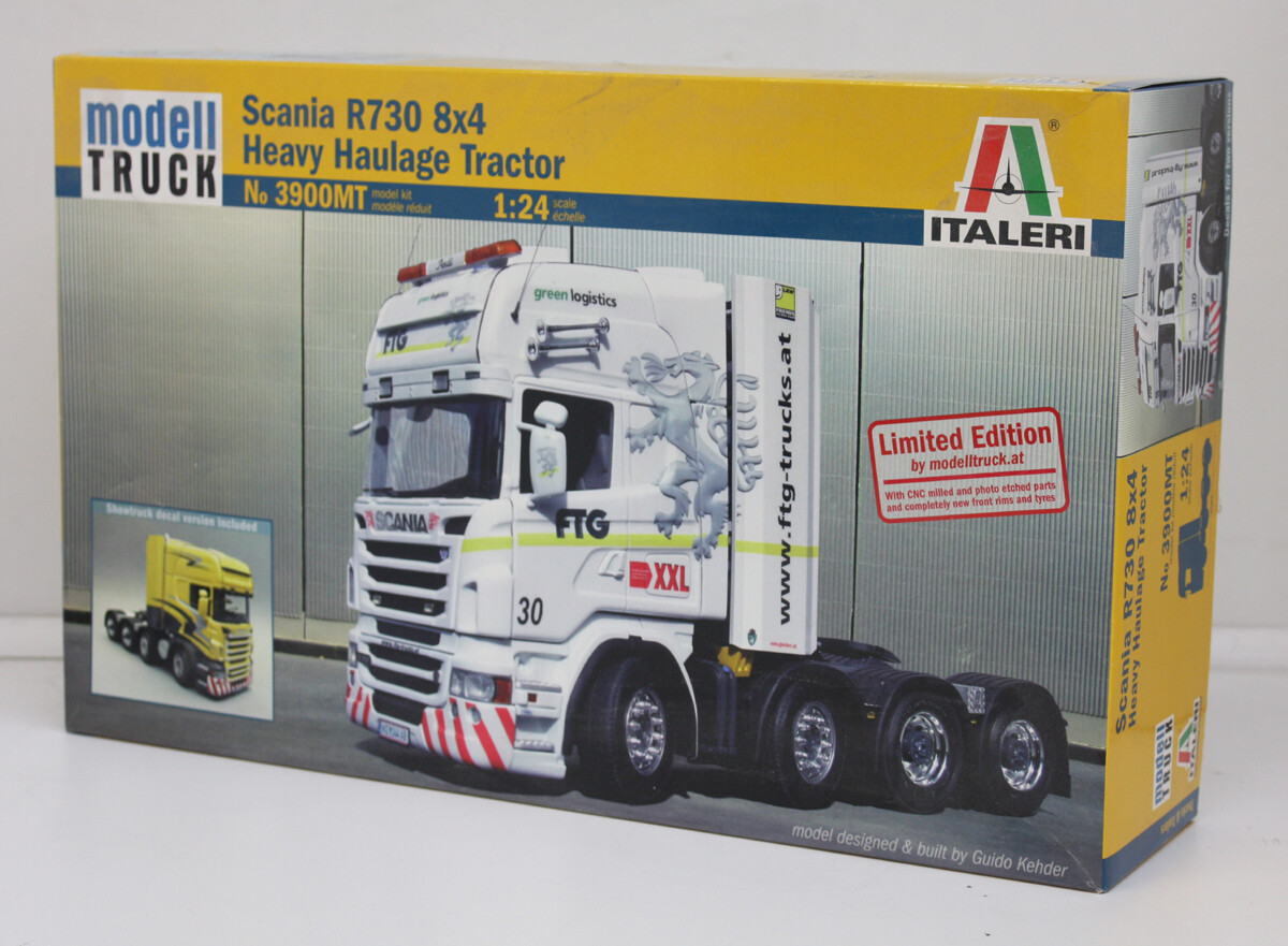 VERY RARE LTD EDITION 1/24 ITALERI SCANIA R730 8X4 HEAVY HAULAGE MODEL