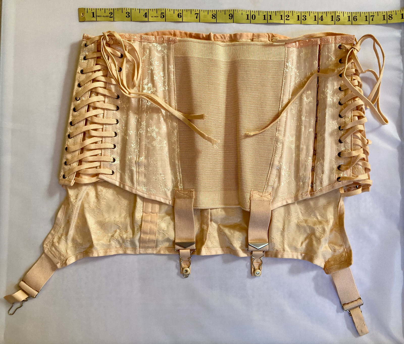 Vintage Brocade Corset Girdle Lumbar Support Orthopedic Garment w/Extras Sample eBay