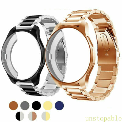 For Samsung Galaxy Watch 46mm (1st Gen) Metal Watch Band + TPU Case SM-R800 R805