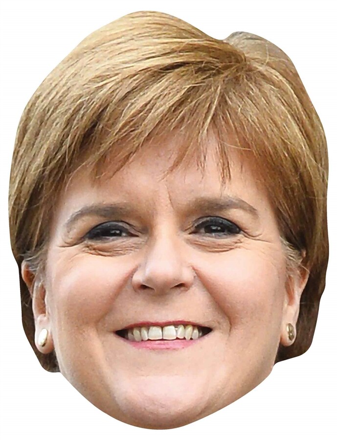 Nicola Sturgeon Scottish Politician Single 2D Card Party Face Mask - Political