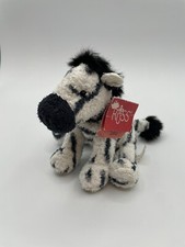 Russ Berrie Luv Pets Zeke Zebra Plush Stuffed Toy Terry Bean Bag 5" Damaged Tag