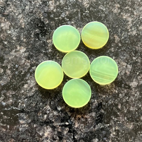 AAA Natural Prehnite Chalcedony Round Coin Gemstone 6mm to 40mm Disc Coin - Picture 1 of 5