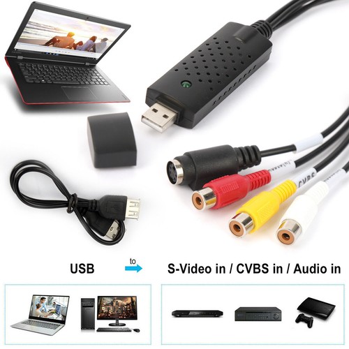 2x USB 2.0 Audio Video VHS to DVD VCR PC Converter Adapter Digital Capture Card - Picture 4 of 10