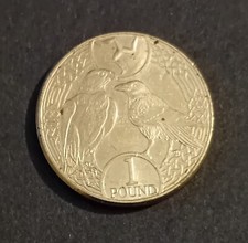 2017 Isle of Man IoM £1 One Pound Coin - Peregrine Falcon and Raven