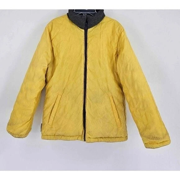 Zeroxposur Mens Reversible Puffer Navy/Yellow Zip Front Jacket with Pockets Sz S - Image 4 of 4