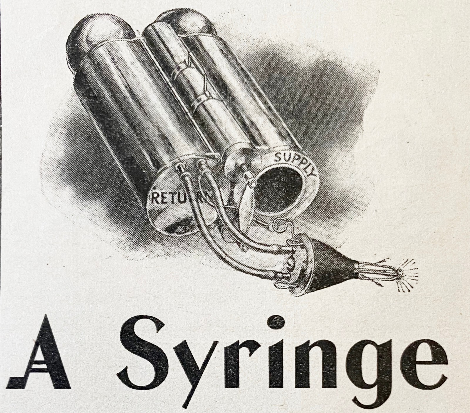 RARE!1899 SIPHO Mfg.Racine,Wis.Vacuum Air Pump SYRINGE Vtg Medical Tool Print Ad