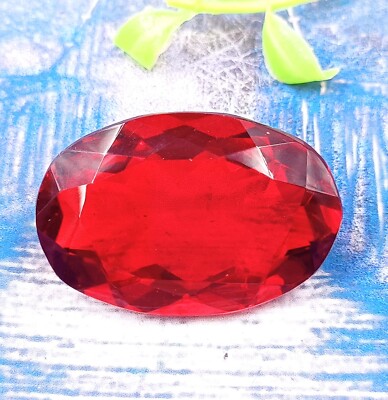 Top Quality Red Topaz 102.60 Carat Oval Shape Certified Brazilian Gemstone OMN