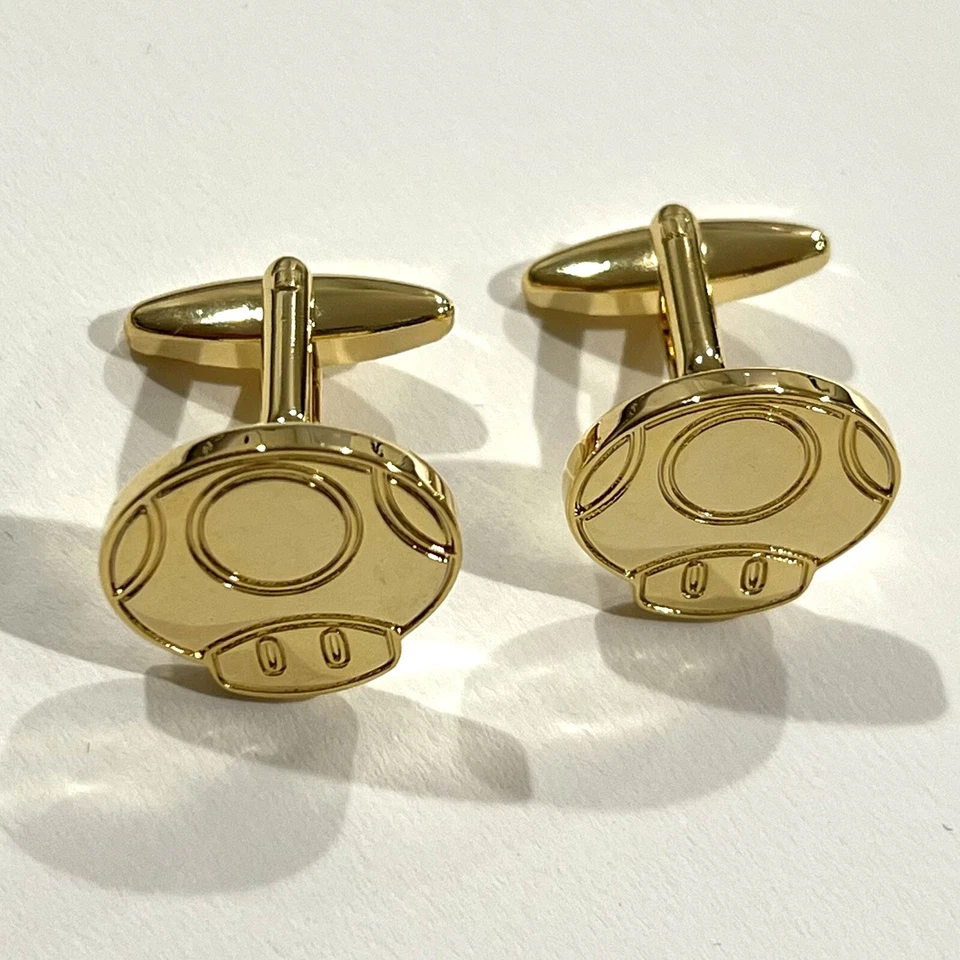 Gemelos de setas doradas con personajes de videojuego para hombre regalo de boda de cumpleaños Foto 4 de 4