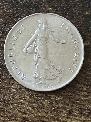 1972 France 5 Francs Nickel Clad Copper-Nickel The Seed Sower