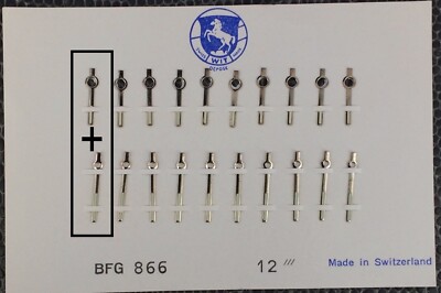 Nos New [1 Set = 2 Hands ] Bfg 866 12     105/185 Wit Nadel Hand Hour + Minute