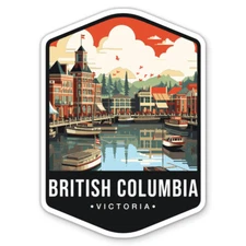 British Columbia Canada Victoria Travel Vinyl Sticker - for Phone Car Laptop