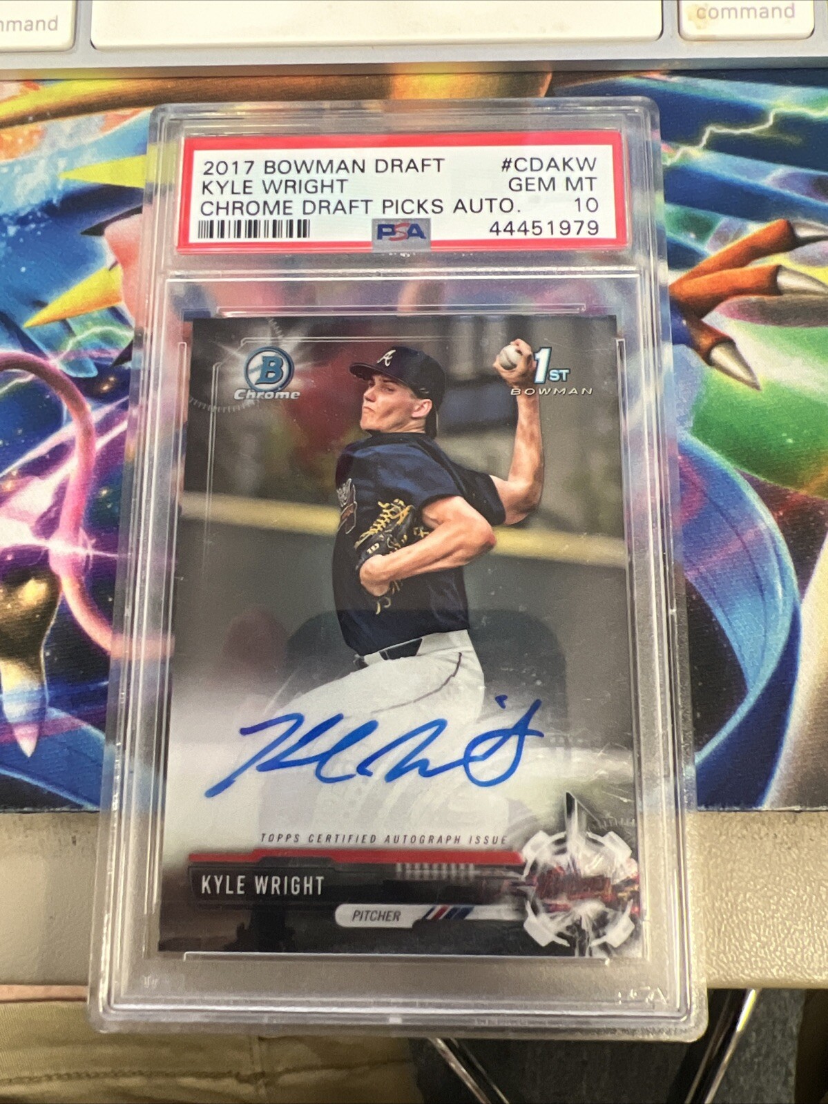 2017 Bowman Draft Chrome Draft Pick Auto Kyle Wright #CDA-KW PSA 10 GEM MT Auto