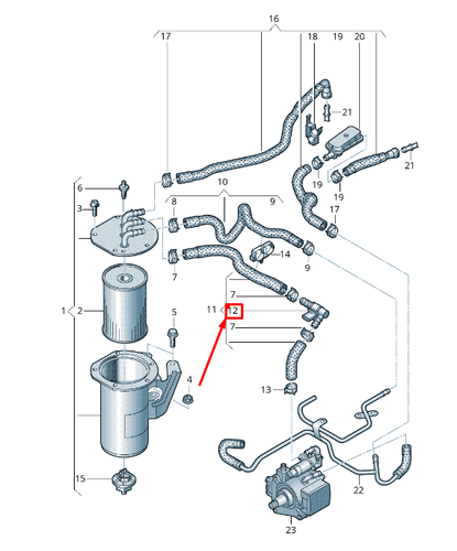 Sensor de presión de combustible VW BEETLE 5C 04B906054D NUEVO ORIGINAL - Imagen 2 de 3