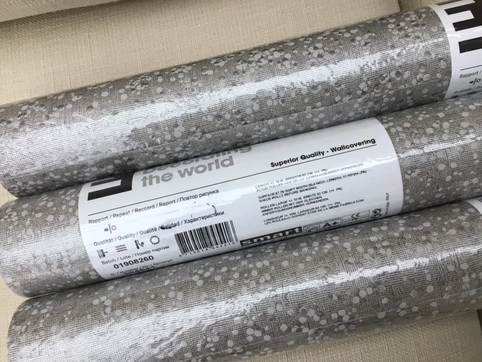 Papel pintado topacio Eijffinger 394541 color gris/plateado Foto 3 de 4