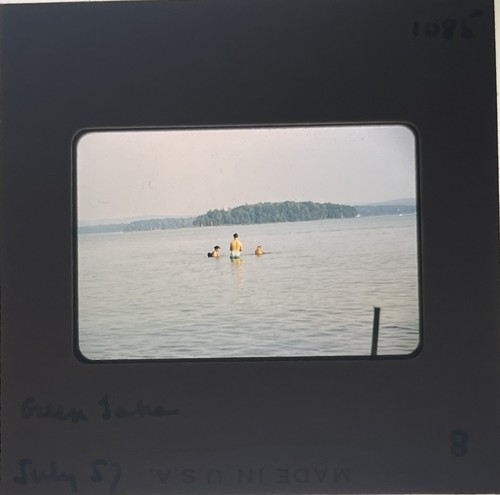 Interlochen Michigan Green Lake Vintage Photo Slide 1957 Kodachrome 35mm - Picture 2 of 2